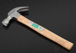 Claw Hammer With Wooden Handle 250G，High Carbon Steel + Wooden Handle