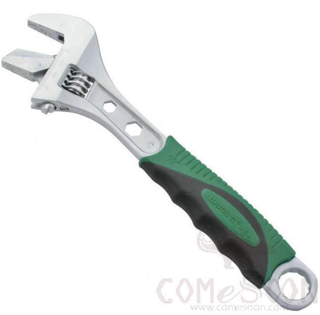 Multi-Function Adjustable Wrench 12，Alloy Steel + Plastic Handle