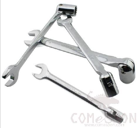  Swivel Head Socket Spanner Combination Wrench 10Mm，Cr-V Chrome Vanadium Steel