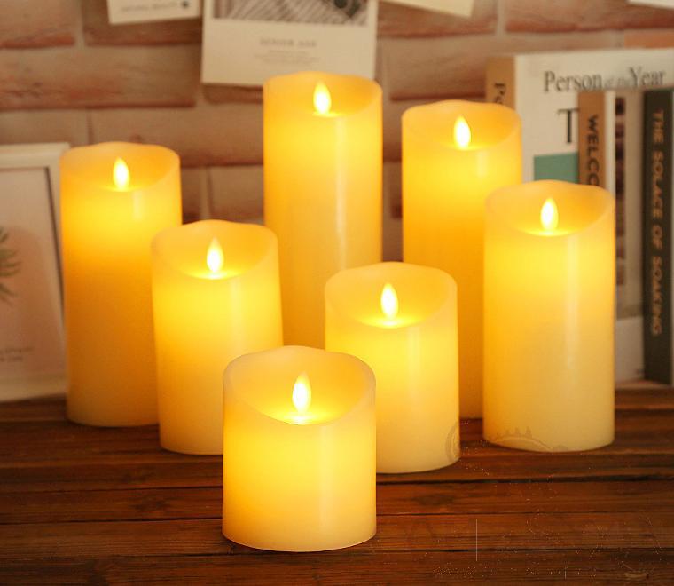 LED Candle-0.5W，D9*15 cm，3*AAA Battery