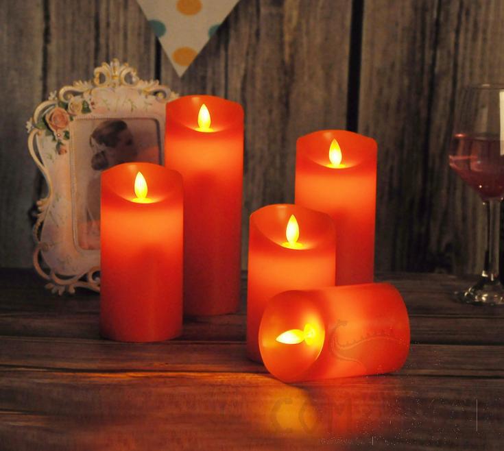 LED Candle-0.5W，D7.5*17.5 cm，3*AAA Battery