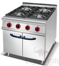 Gas 4-Burner Range with Cabinet, Dimension:L800*W900*H920mm, Power Supply:7.5 *2+4.5*2KW