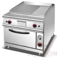 Gas Griddle(2/3Flat,1/3 Grooved) with Electrtic Oven, Dimension:L700*W750*H920mm, Power Supply:11.8+5.8 KW