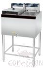 Electric Fryer(1-Tank 2-Basket), Dimension:L590*W500*H960mm, Capactiy:14L+14L