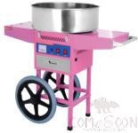 Gas Candy Floss Machine with Cart, Dimension:L730*W730*H500mm, Power:1 KW/Hour + 0.3 KW