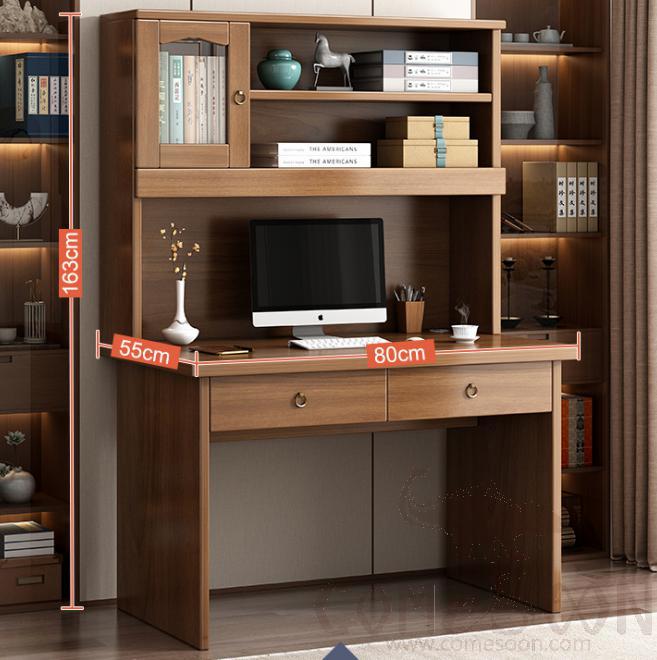 Desk with bookshelf-80*55*163cm