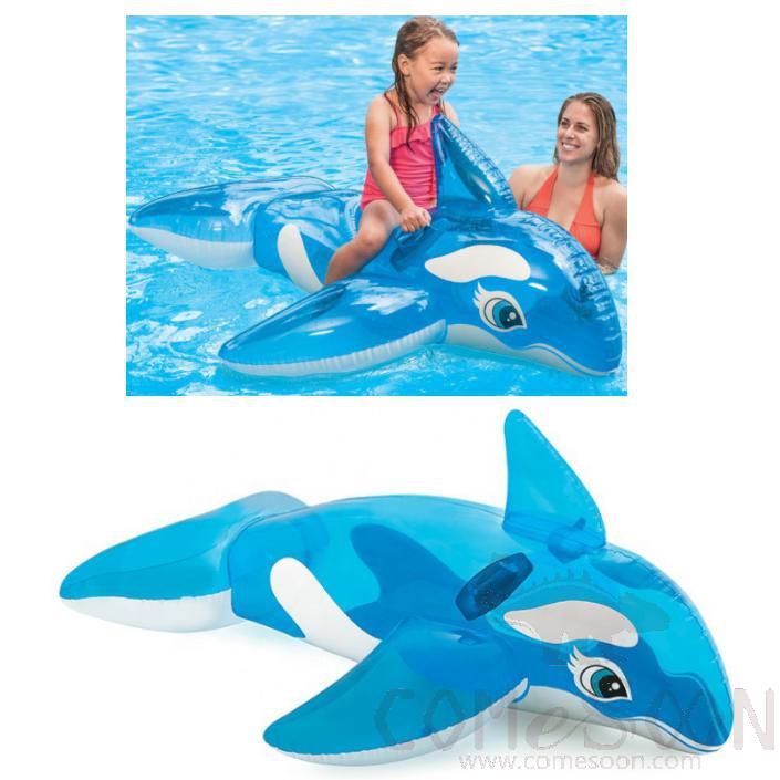 Inflatable mount - Transparent blue whale