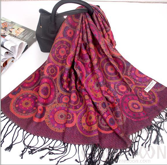 Shawls-70*190cm,30% Rayon + 70% polyester