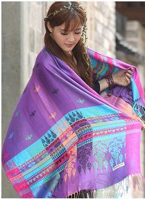 Shawls-70*190cm,30% Rayon + 70% polyester