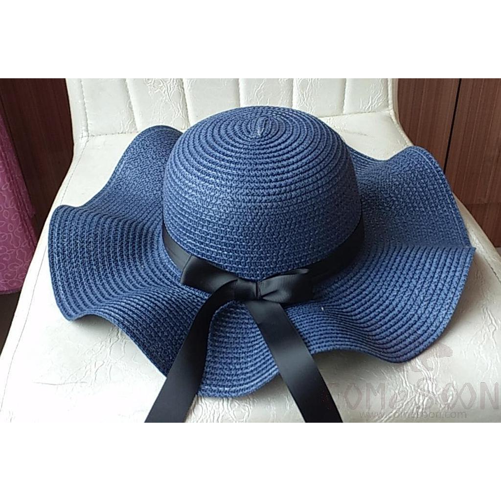 Straw Hat 1-Black,Straw,56~58cm