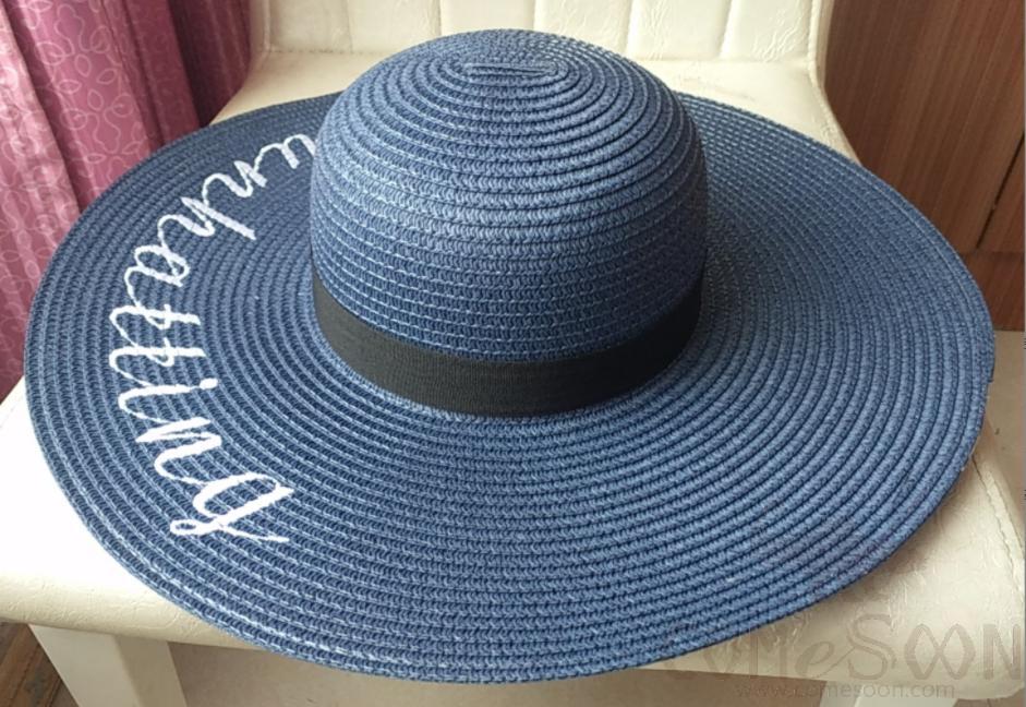 Straw Hat 1-Black,Straw,56~58cm