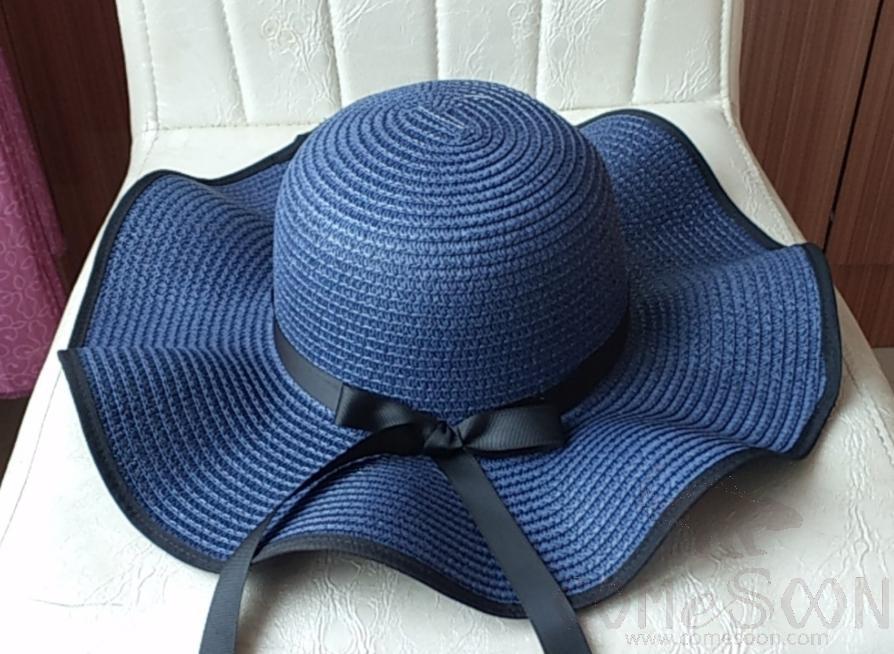 Straw Hat 1-Black,Straw,56~58cm
