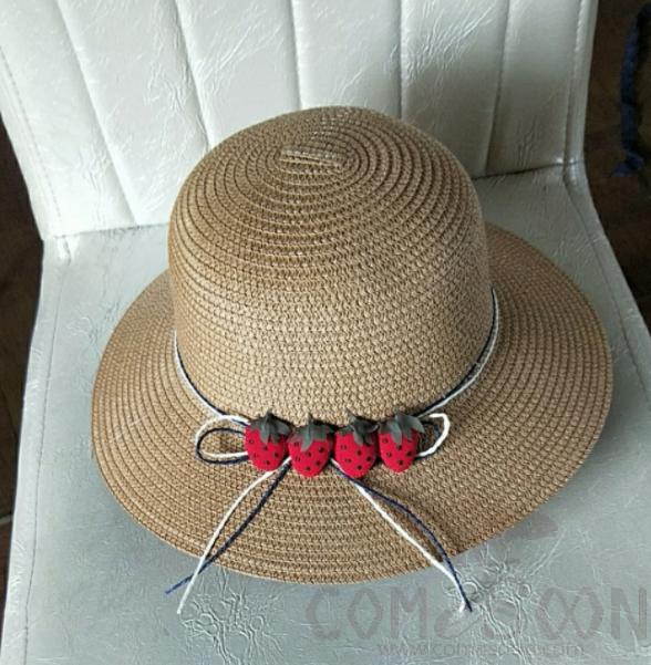 Straw Hat 1-Black,Straw,56~58cm