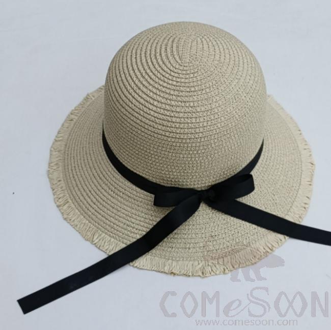 Straw Hat 1-Black,Straw,56~58cm