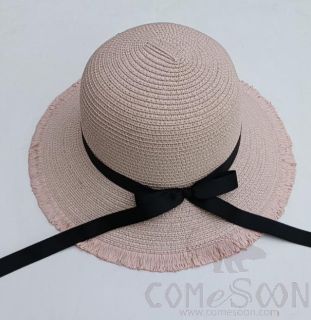 Straw Hat 1-Black,Straw,56~58cm