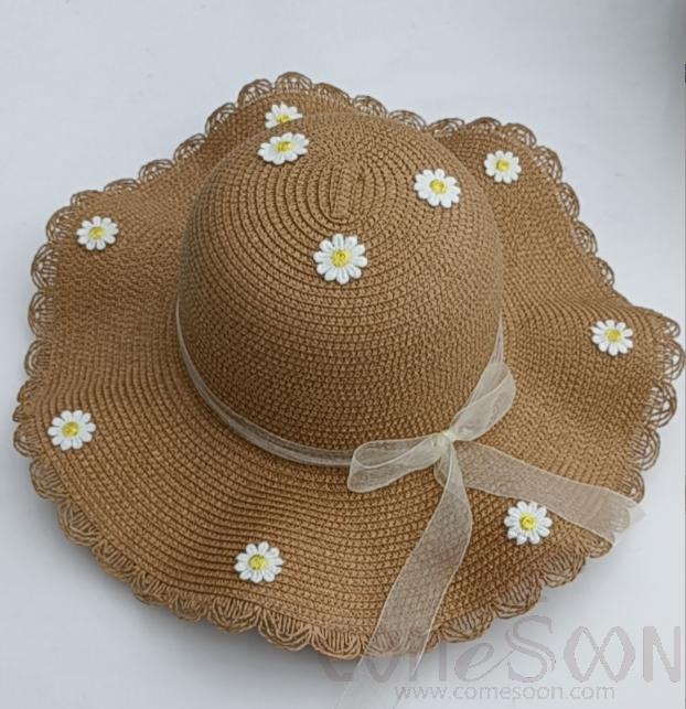 Straw Hat 1-Black,Straw,56~58cm