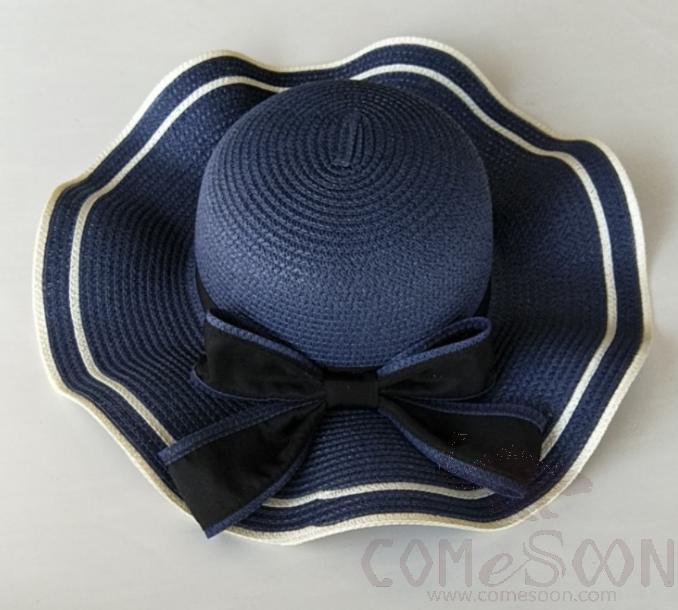 Straw Hat 1-Black,Straw,56~58cm