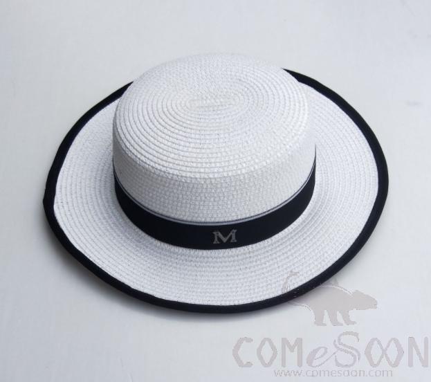 Straw Hat 1-Black,Straw,56~58cm