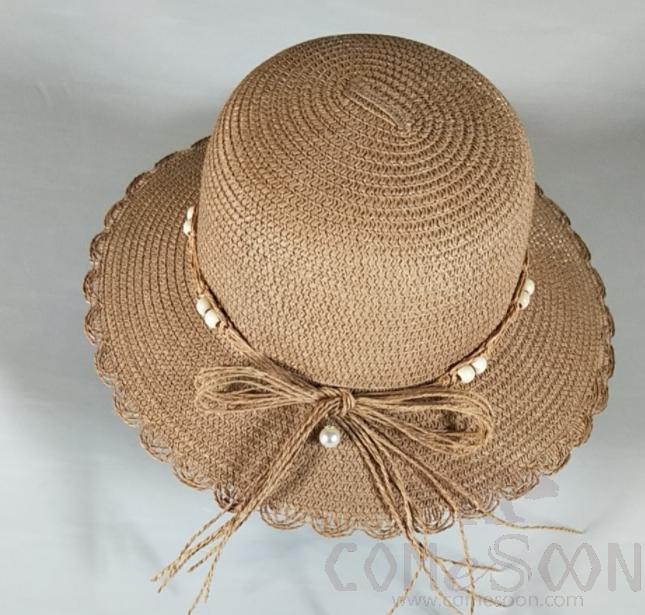 Straw Hat 1-Black,Straw,56~58cm