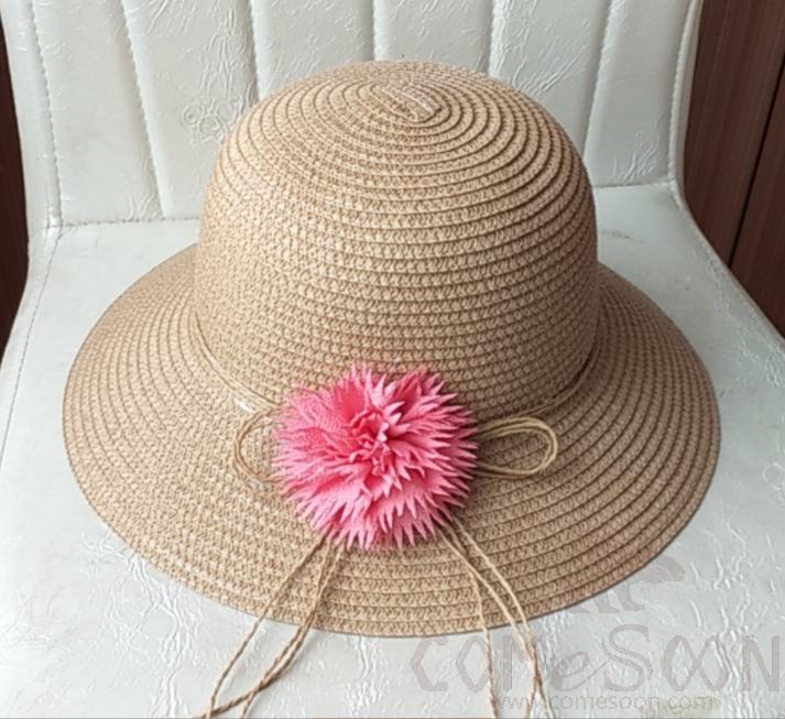 Straw Hat 1-Black,Straw,56~58cm