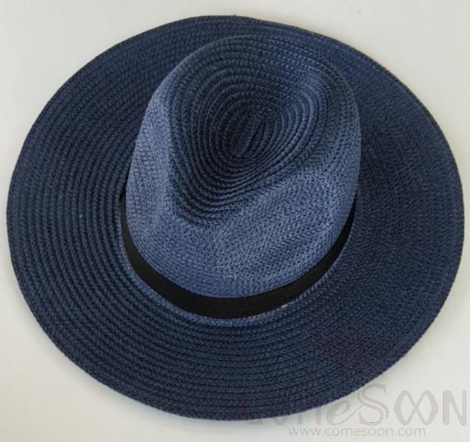 Straw Hat 1-Black,Straw,56~58cm