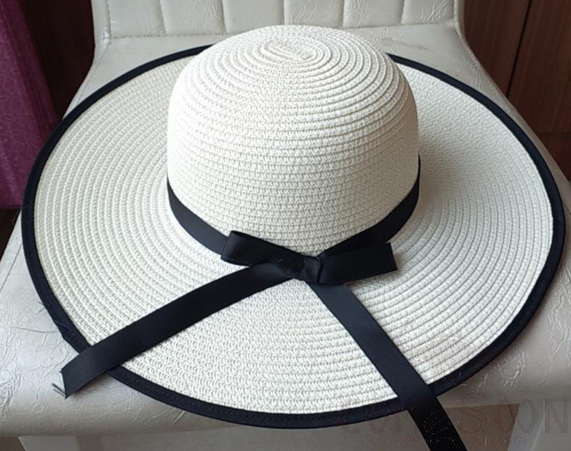 Straw Hat 1-Black,Straw,56~58cm