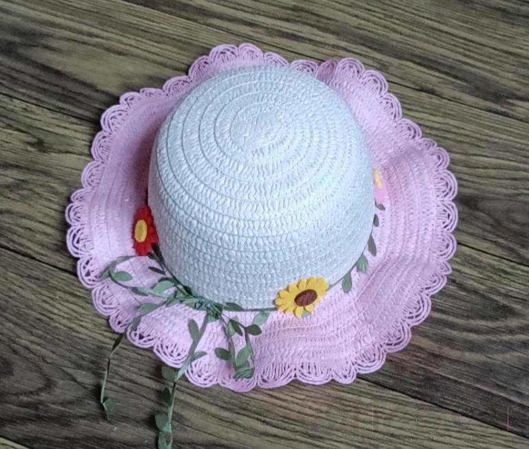 Straw Hat 1-Black,Straw,56~58cm