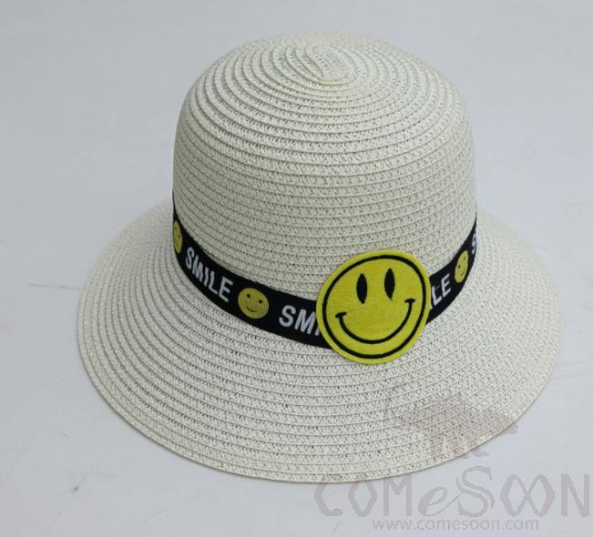 Straw Hat 1-Black,Straw,56~58cm