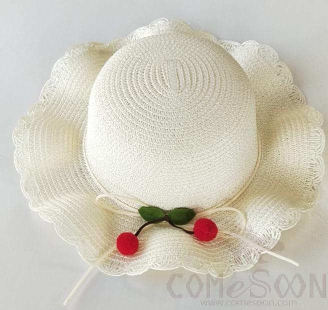 Straw Hat 1-Black,Straw,56~58cm