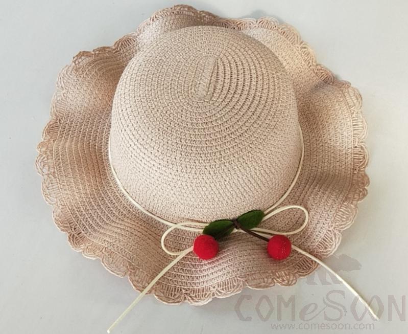 Straw Hat 1-Black,Straw,56~58cm