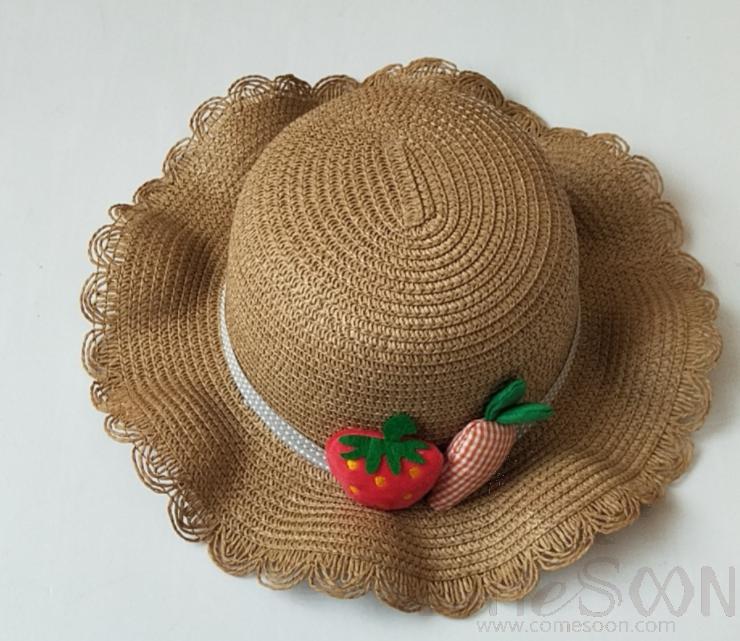 Straw Hat 1-Black,Straw,56~58cm