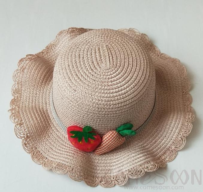 Straw Hat 1-Black,Straw,56~58cm
