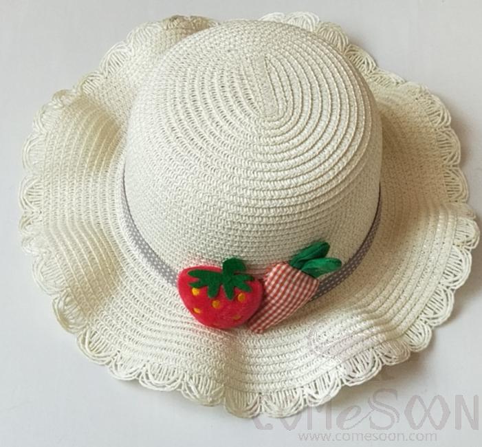 Straw Hat 1-Black,Straw,56~58cm