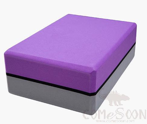 Yoga brick - EVA - (purple + gray)