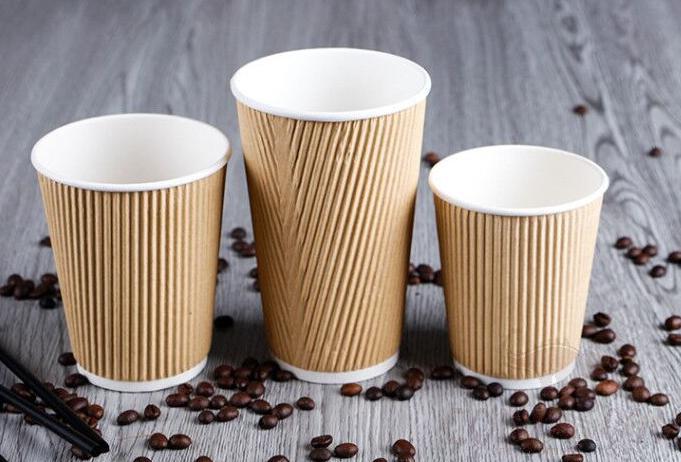 Coffe Cup 12oz Corrugated w/o lid，D9*H11cm
