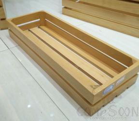 Rectangle Square Beech Wood Box  Buffet Riser, L50*W18*H8CM