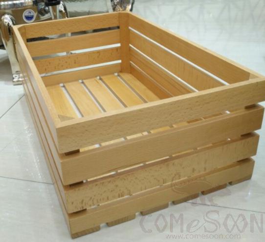 Rectangle Square Beech Wood Box  Buffet Riser,L50*W30*H18CM