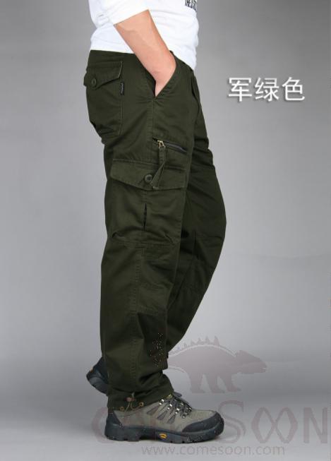 Cargo Trousers-Dark Green