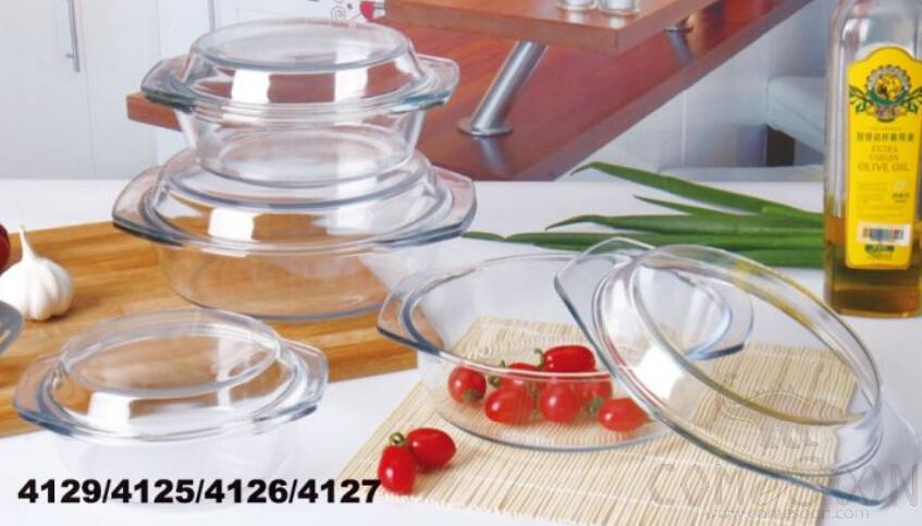 1L Round Tempered Glass Pot