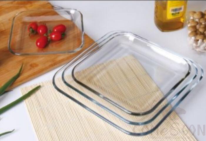 9 Inch Square Tempered Glass Plate