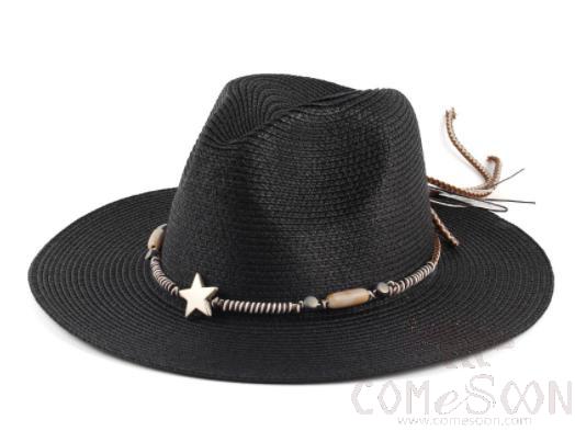 Straw Hat Female T1-Black