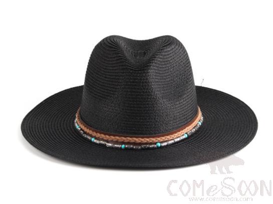 Straw Hat Female T3-Black