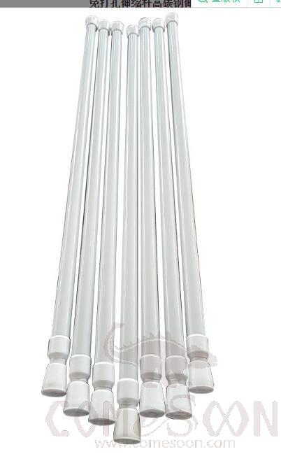 Hole-Free Shower Curtain Rod Laundry Rod Stainless Steel Curtain Rod Wardrobe Telescopic Straight Rod-Suitable For 103-190cm Wall