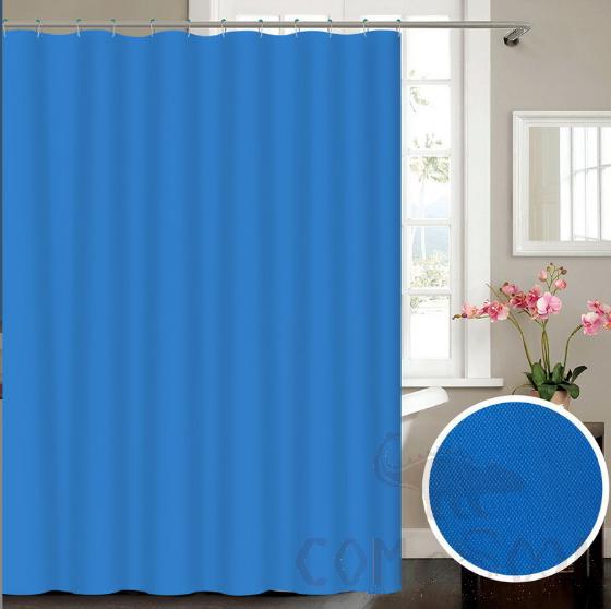 Blue 90g Polyester Pure Pigment Shower Curtain-120* 180cm