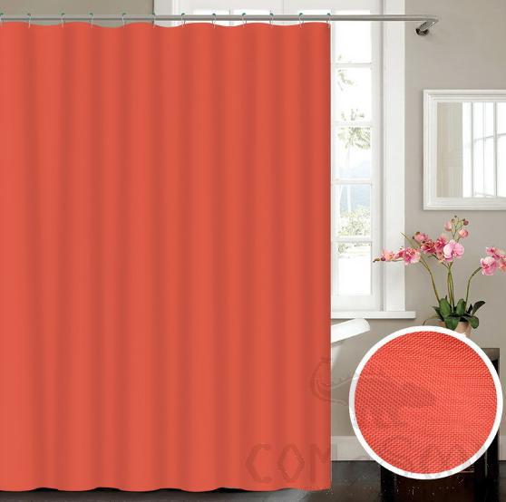 Orangered  90g Polyester Pure Pigment Shower Curtain-120* 180cm