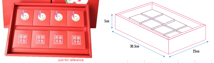 8 PCS Mooncake Box customized