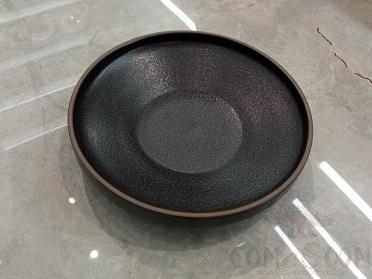 Matt Black Tableware Round Deep Plate 6 inch