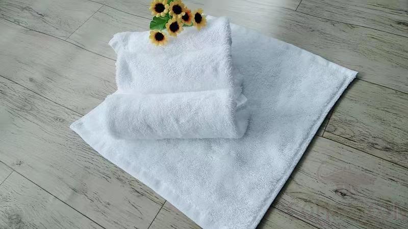 Wash Cloth Double Loop,Ring Spun Yarn Cotton,Plain White,33*33cm