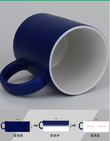 Magic Porcelain Mug,Polish,Blue