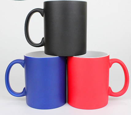 Magic Porcelain Mug,Matt,Red